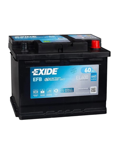 EL600 Batteria EFB Start & Stop Auto Exide 60 Ah 640 A Positivo Destra