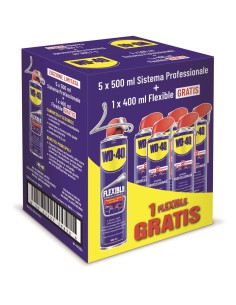 Spray lubrificante WD-40 ml. 500 pz.5 + flexible ml.400 omaggio