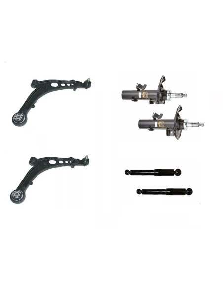 Coppia Bracci + 4 Ammortizzatori Lancia Musa Ypsilon 843 Fiat Ideaa