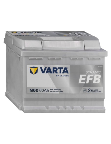 Varta N60 Batteria EFB Start & Stop Auto 60 Ah 640 A Positivo Destra